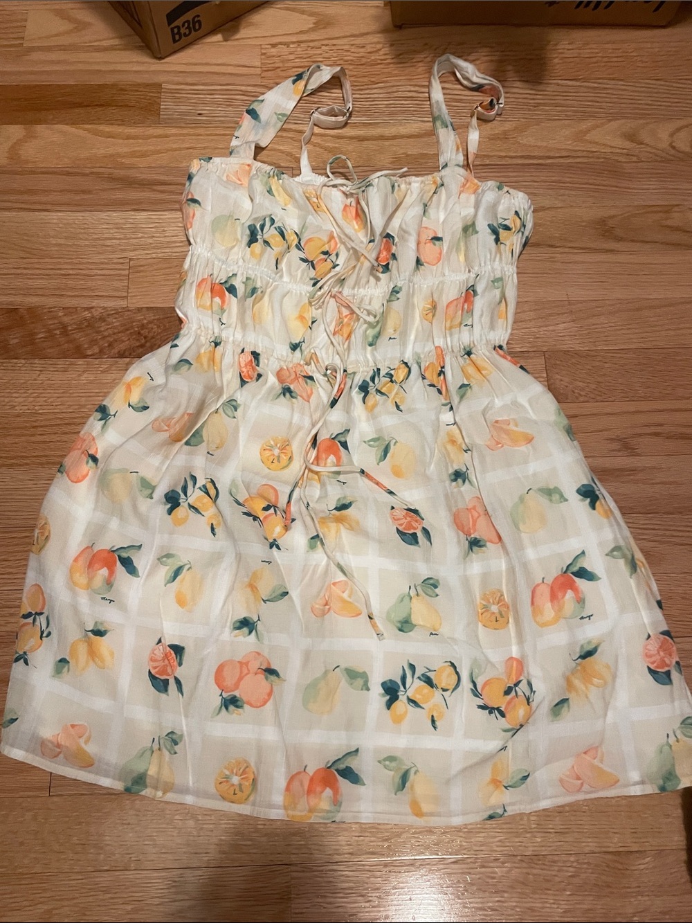 Abercrombie & Fitch White Floral-Print Summer Dress